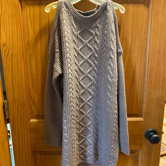 Express Dresses & Skirts - Cold shoulder sweater dress